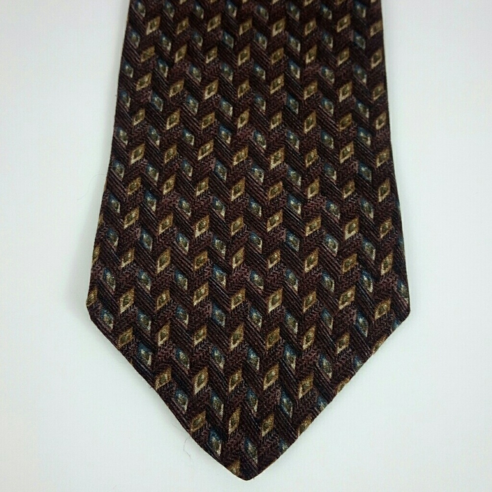 Bugatti Italian Brown Pattern Silk Men's Tie